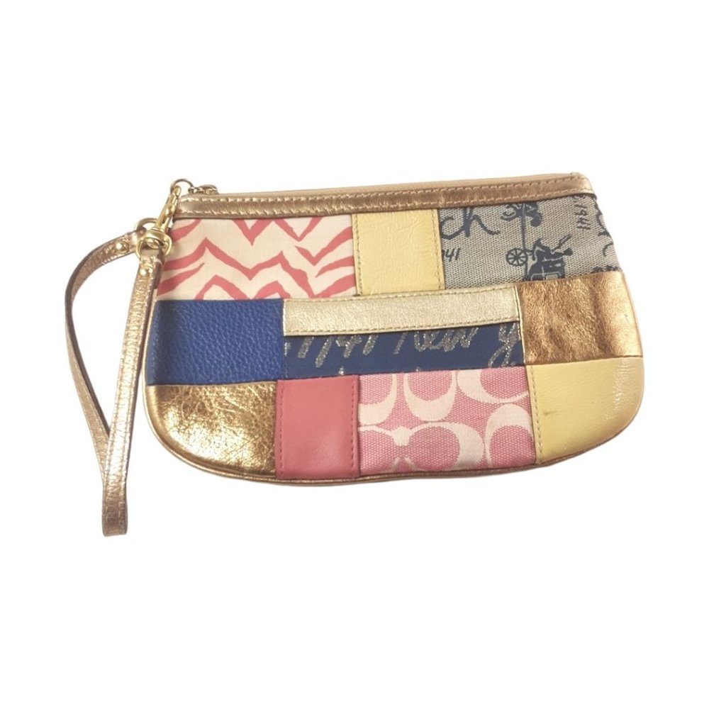 Coach Patchwork Wristlet Like New - image 2